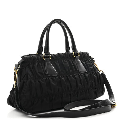 Tessuto Nylon Gaufre Tote Black