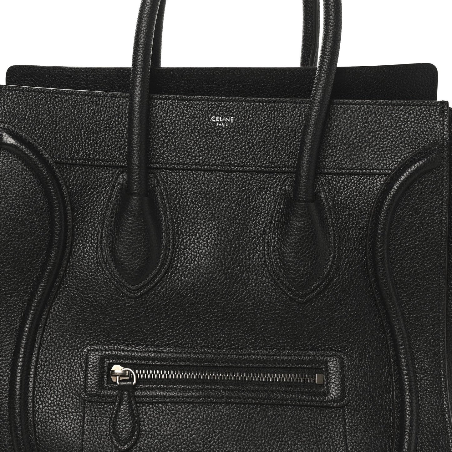 Drummed Calfskin Mini Luggage Black