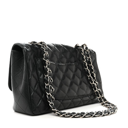 Caviar Quilted Jumbo Single Flap Black