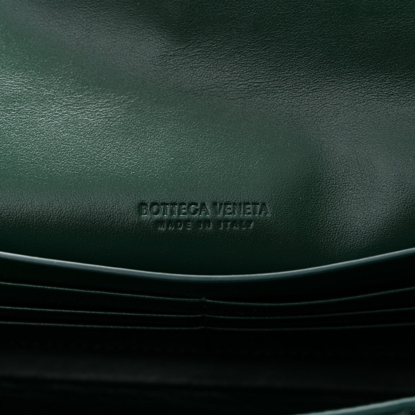 Nappa Intrecciato Long Andiamo Top Handle Clutch Emerald Green
