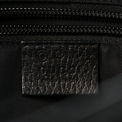 Nylon Monogram Double Buckle Flap Messenger Bag Black