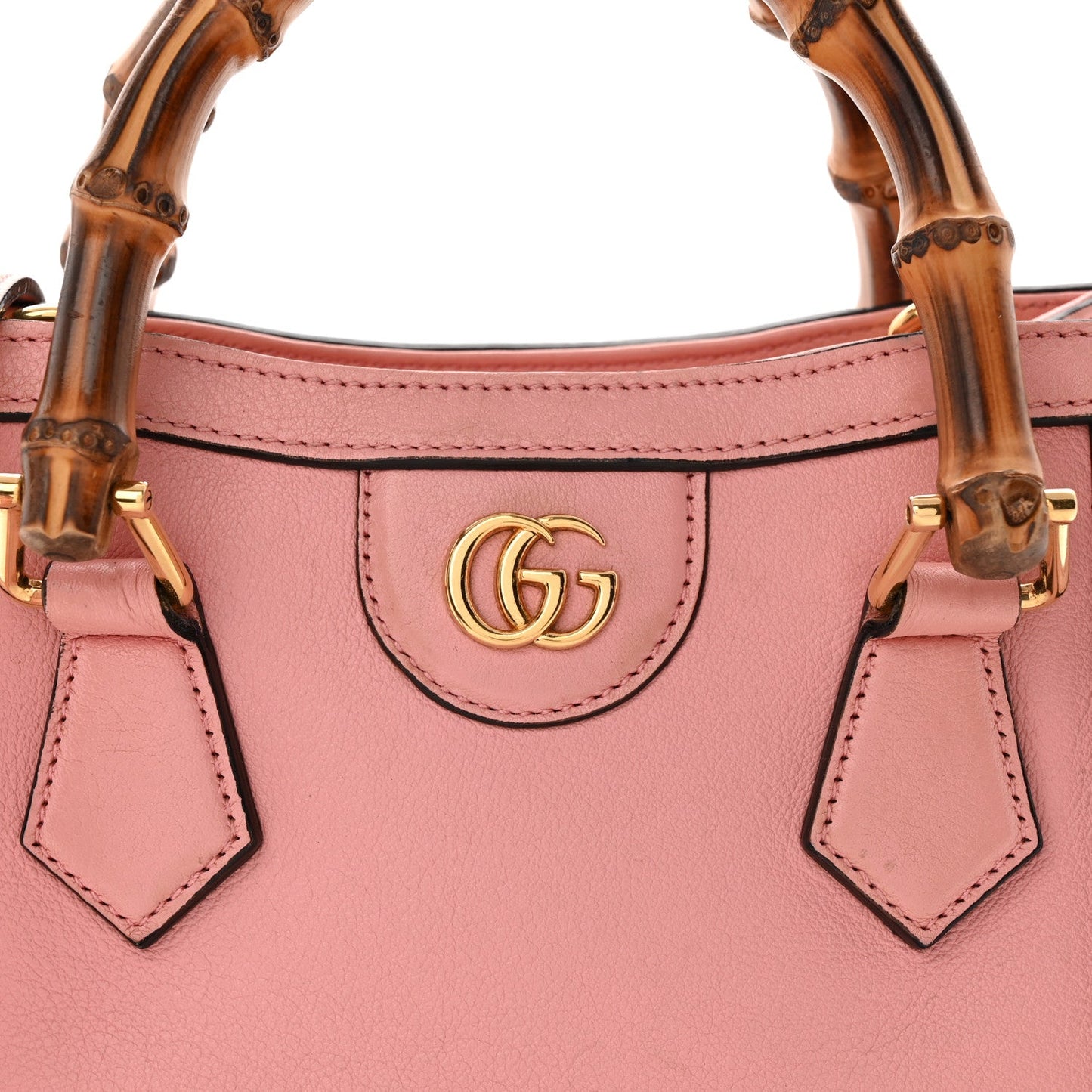 Wonka Grain Calfskin Mini Diana Tote Bag Wild Rose Fuxia Fluo