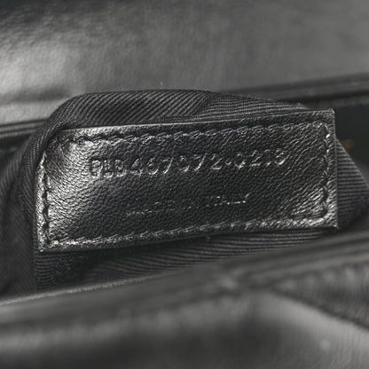 Calfskin Y Quilted Monogram Toy Loulou Crossbody Bag Black