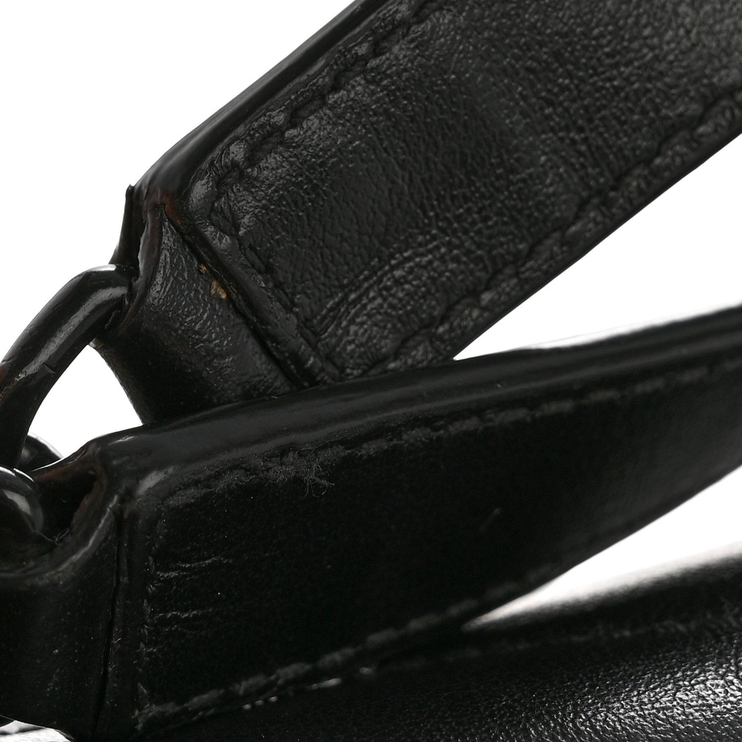 Calfskin Y Quilted Monogram Large Loulou Chain Satchel Black