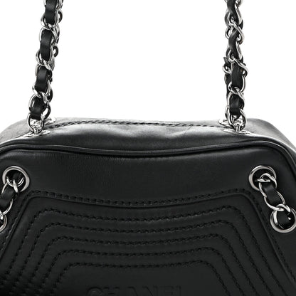 Lambskin Lax Small Tassel Shoulder Bag Black