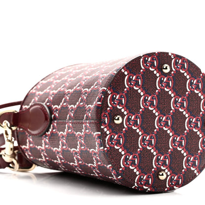 GG Shadow Monogram Mini Bucket Bag Rosso Ancora Red