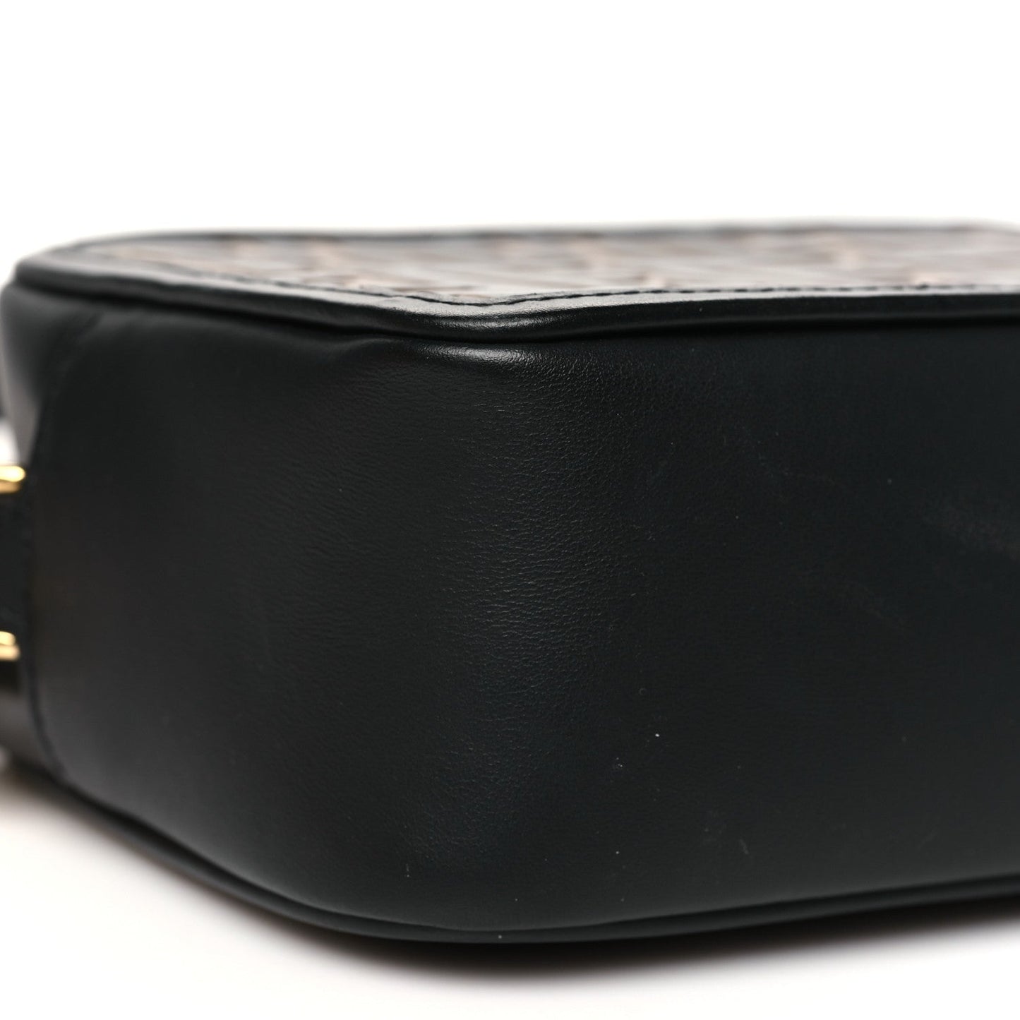 Vitello Century Bi-Color FF 1974 Embossed Mini Camera Case Maya Black