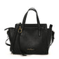 Hammered Calfskin Double Handle Small Amy Tote Black
