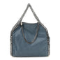 Shaggy Deer Mini Falabella Fold Over Tote Light Blue
