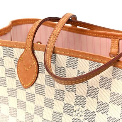 Damier Azur Neo Neverfull MM Rose Ballerine
