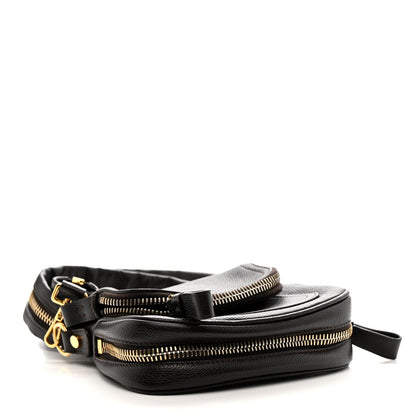 Calfskin Mini Jennifer Crossbody Bag Brown