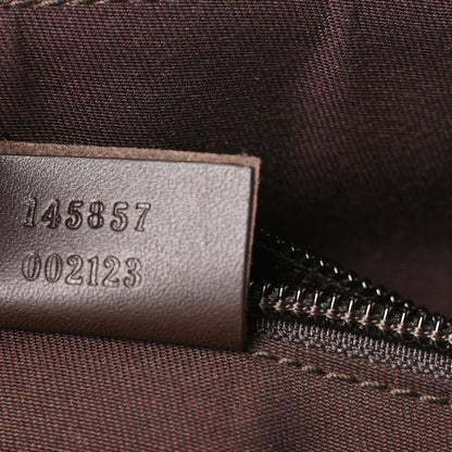 Monogram Calfskin Perforated Medium Flat Messenger Bag Dark Brown