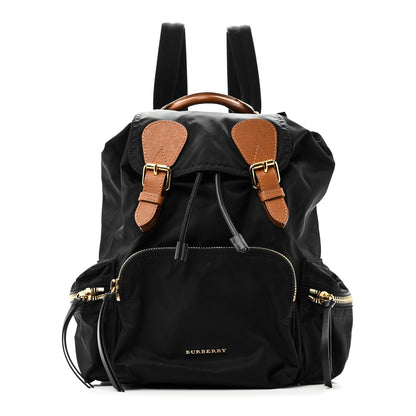 Nylon Medium Rucksack Backpack Black