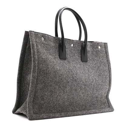 Wool Calfskin Rive Gauche Tote Grey