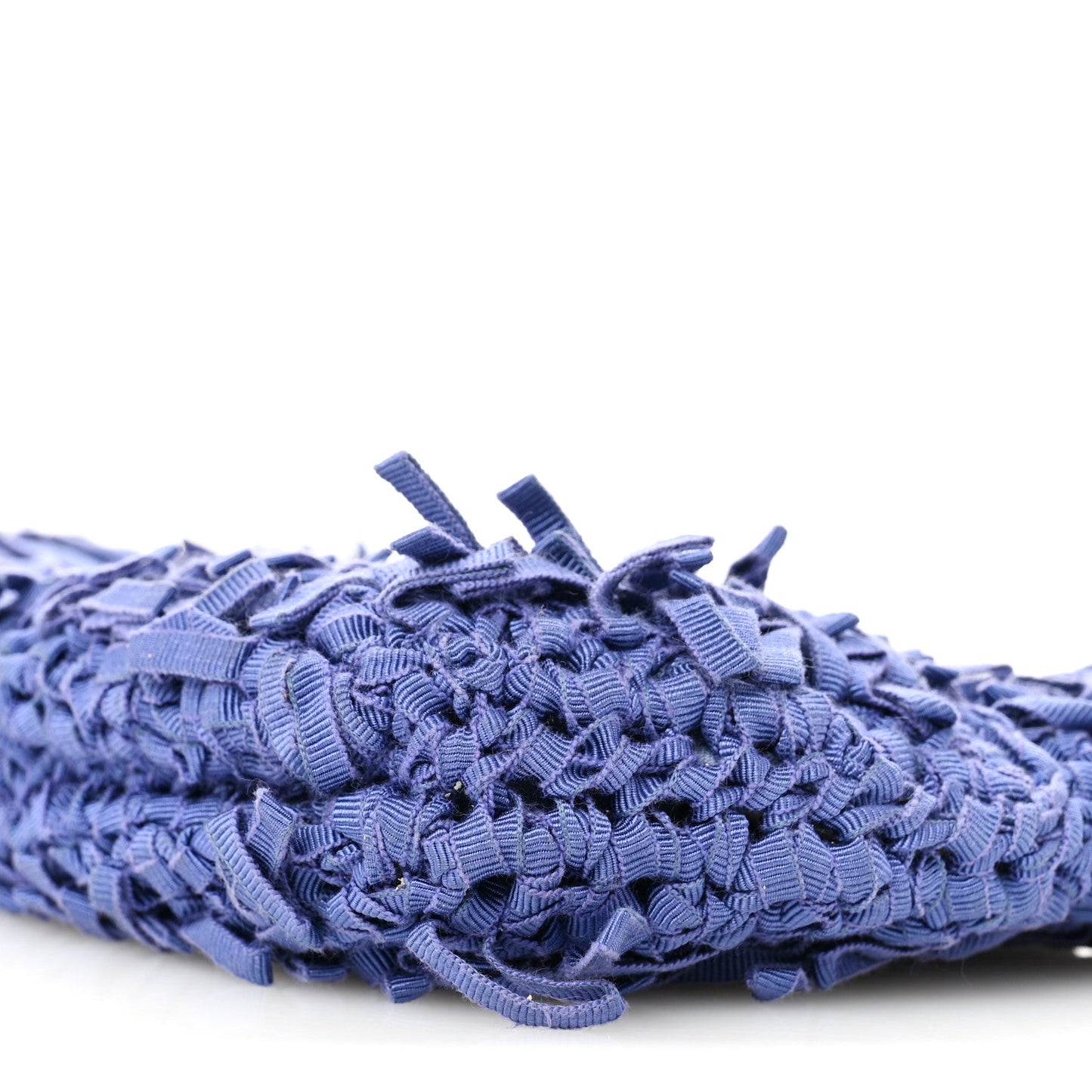 Canvas Fringe Hug Shoulder Bag Blue