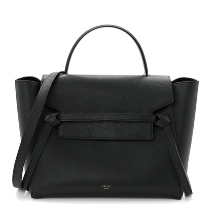 Grained Calfskin Mini Belt Bag Black