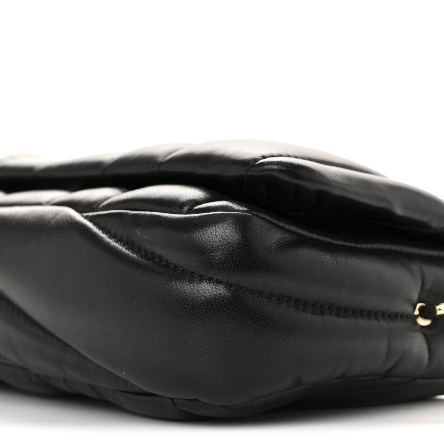 Lambskin Quilted Mini GG Milano Top Handle Shoulder Bag Black
