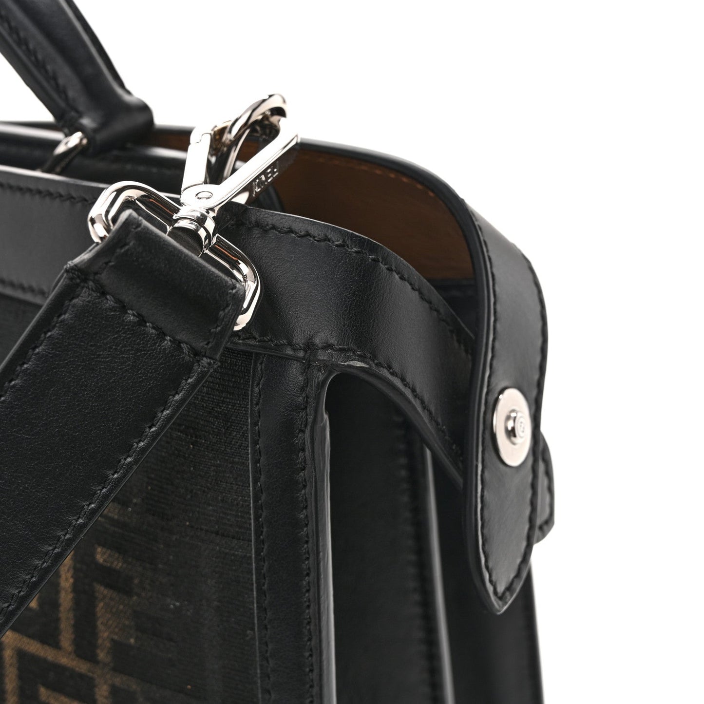 FF Vitello King Jacquard 1974 Medium Peekaboo I SEE U Satchel Brown