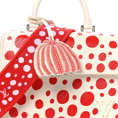 LV X YK Monogram Kusama Epi Cluny Mini White Red