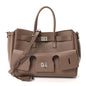 Smooth Calfskin Small Bel Air Carry All Bag Dark Taupe