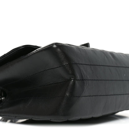 Aged Calfskin Chevron Quilted 2.55 Reissue Mini Flap So Black