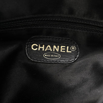 Lambskin Quilted Flap Shoulder Bag Black