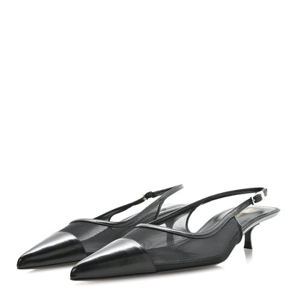 Mesh Oxalis Slingback 30 Pumps 38 Black