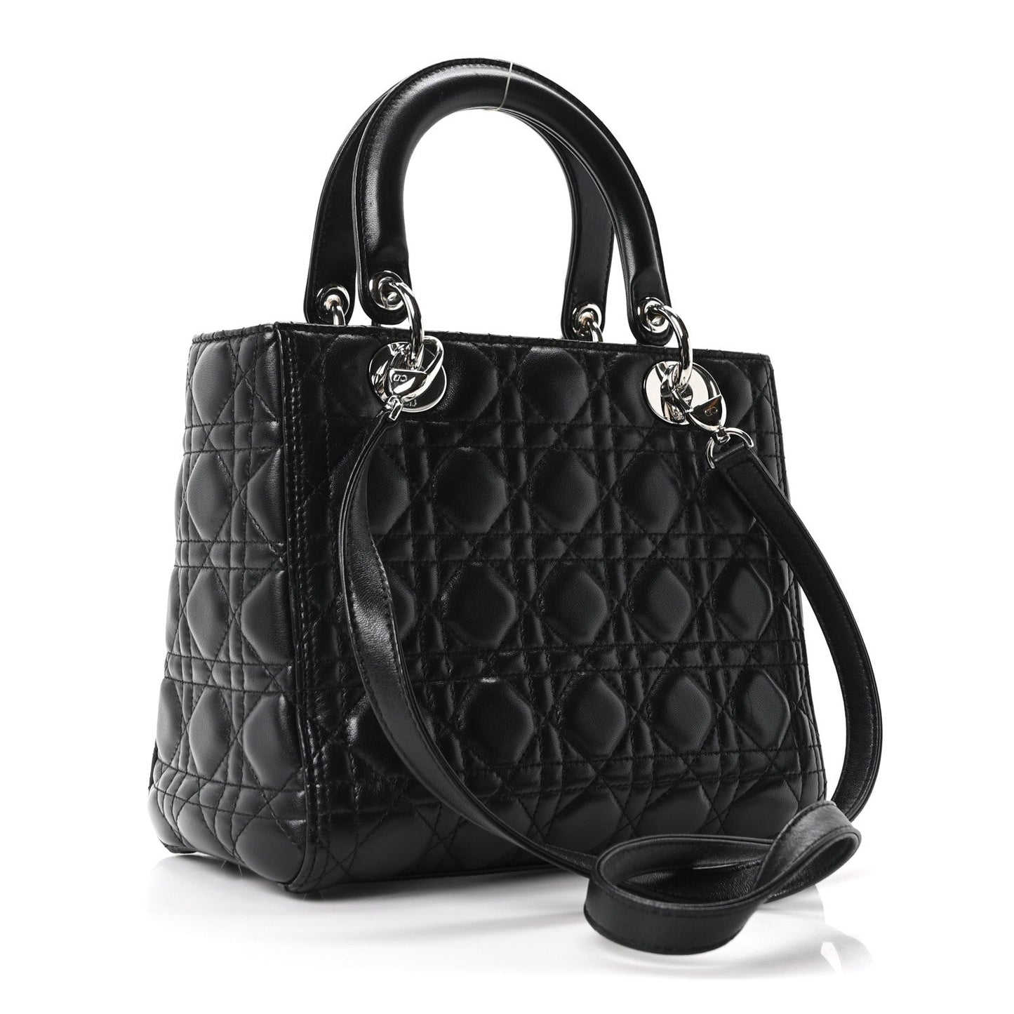Lambskin Cannage Medium Lady Dior Black