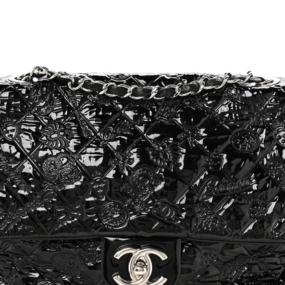 Patent Large Lucky Symbols Flap Black
