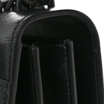 Calfskin Medium Monogram Sunset Satchel Black