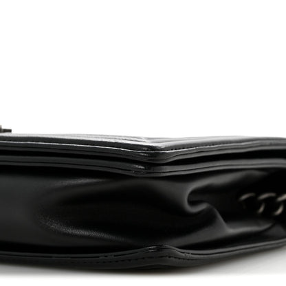 Lambskin Quilted New Medium Boy Flap Black