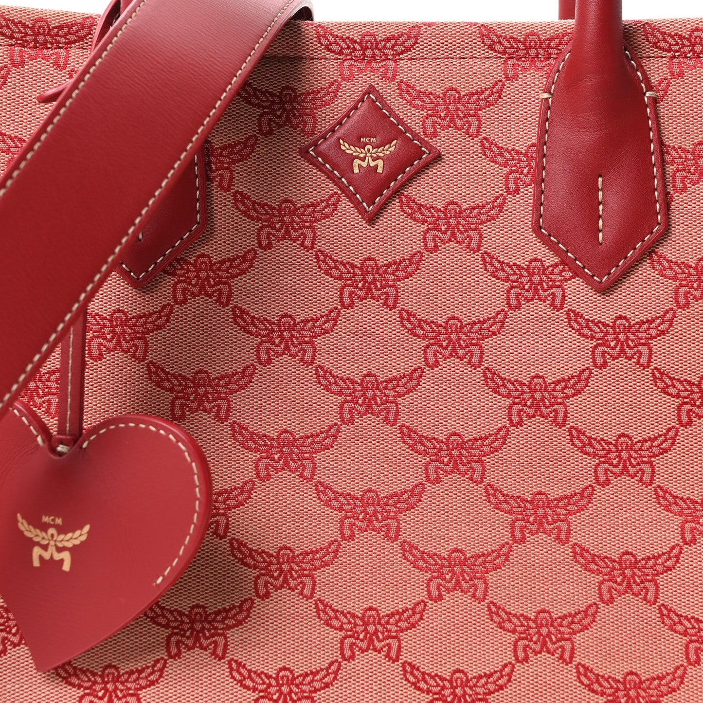 Lauretos Nappa Medium Himmel Shopper Tote Red