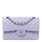 Caviar Quilted Small Double Flap Light Purple