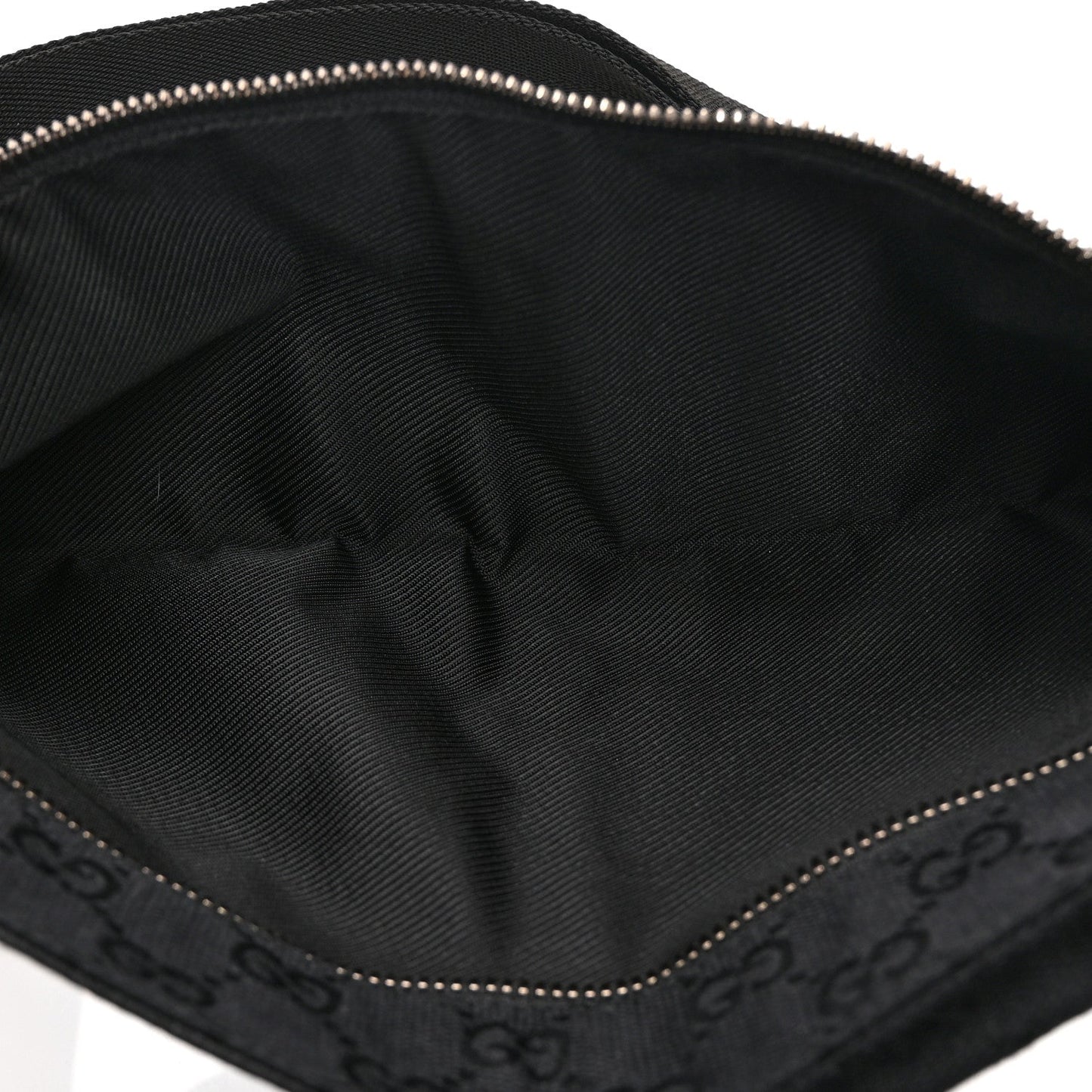 GG Monogram Double Pocket Belt Bag Black