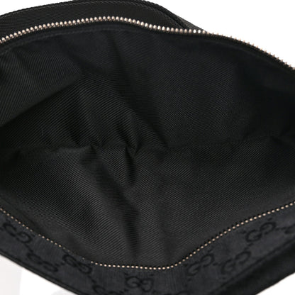 GG Monogram Double Pocket Belt Bag Black
