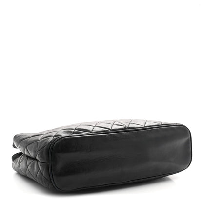 Lambskin Quilted Shoulder Bag Black
