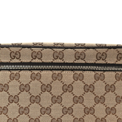 Monogram Dollar Calfskin Waist Pouch Beige Ebony Testa di Moro Marrone Scuro