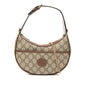 Gucci Half Moon Shape GG Supreme PVC Shoulder Bag