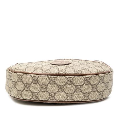 Gucci Half Moon Shape GG Supreme PVC Shoulder Bag