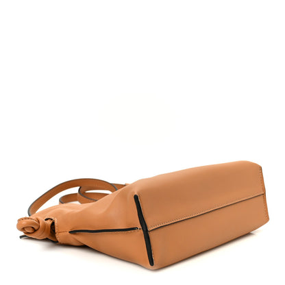 Calfskin Mini Flamenco Knot Clutch Warm Desert