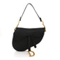 Grained Calfskin Saddle Bag Black