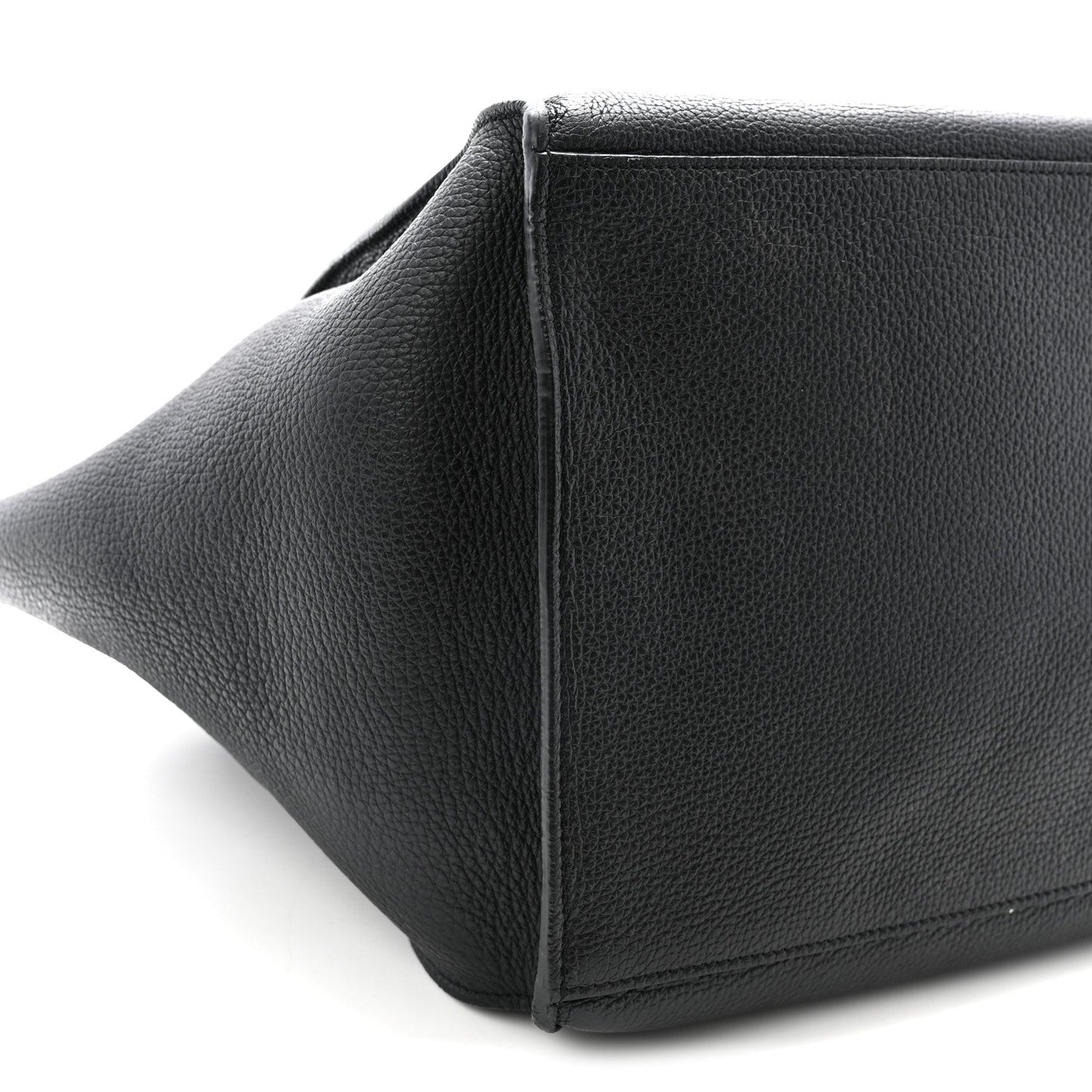 Supple Grained Calfskin Small Big Bag Black