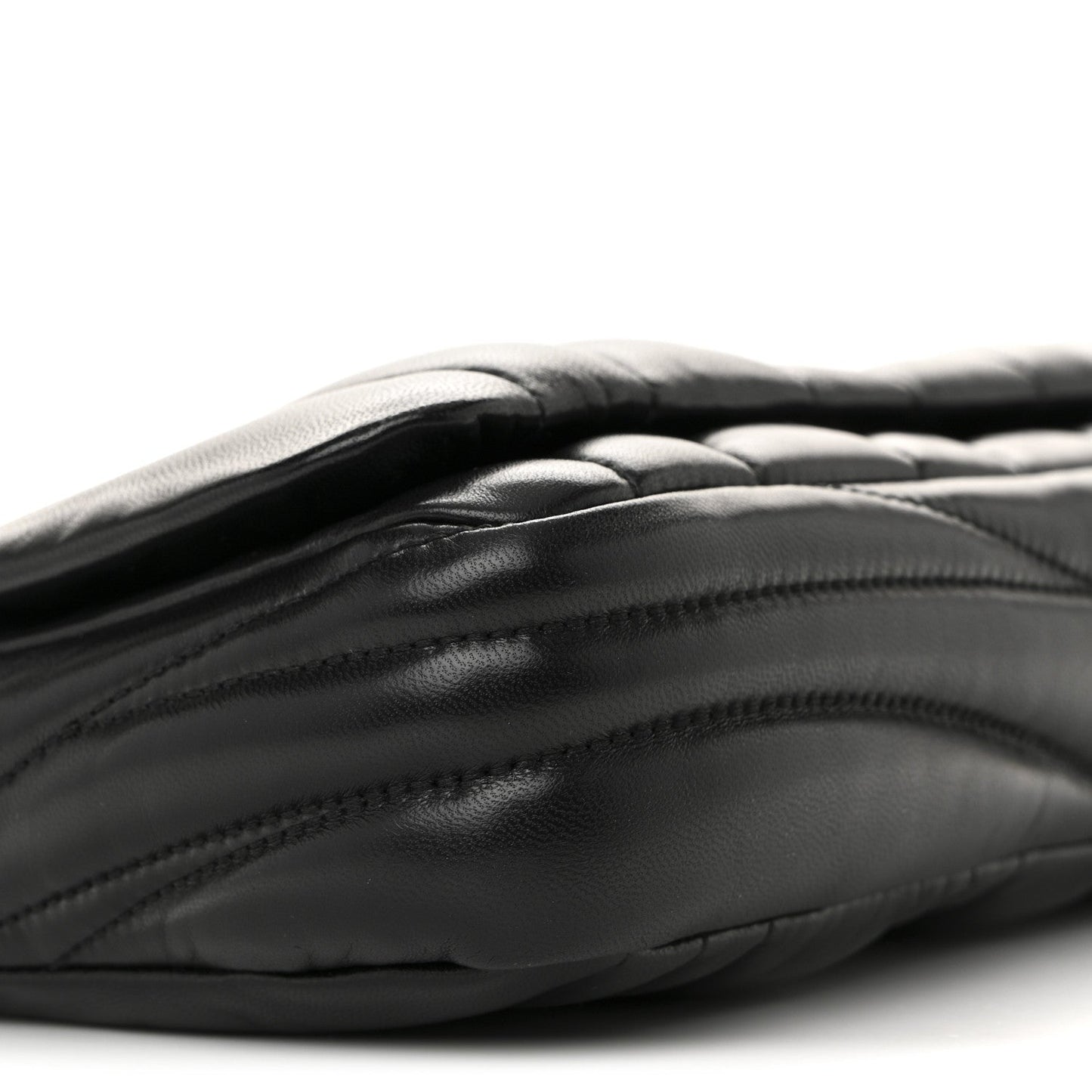 Lambskin Quilted Mini GG Milano Top Handle Shoulder Bag Black