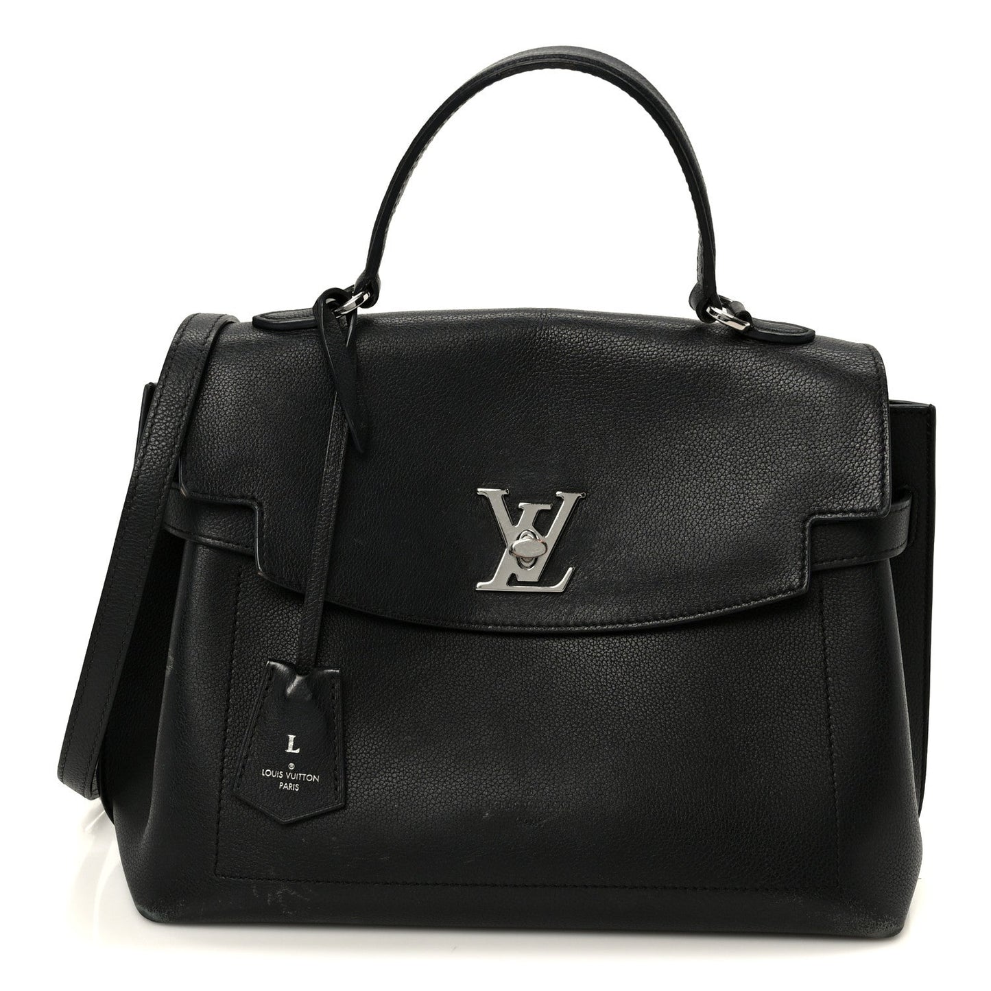 Soft Calfskin My Lockme Top Handle Black