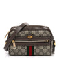 GG Supreme Monogram Web Mini Ophidia Shoulder Bag Brown