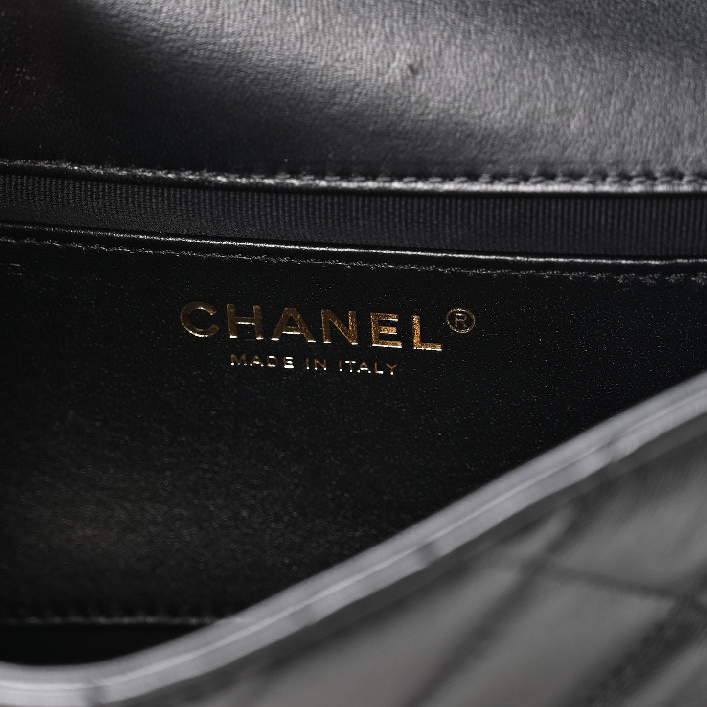 Lambskin Quilted Bijoux Chain Mini Top Handle Flap Black