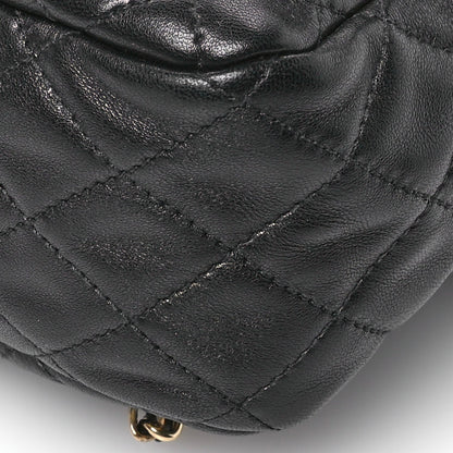Lambskin Quilted Large In Seoul Backpack Black