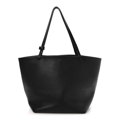 Grained Calfskin Park Tote Three Black