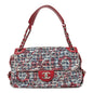 Tweed Lambskin Flap Blue Red