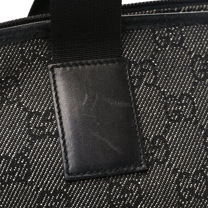 Denim Monogram Tote Bag Black